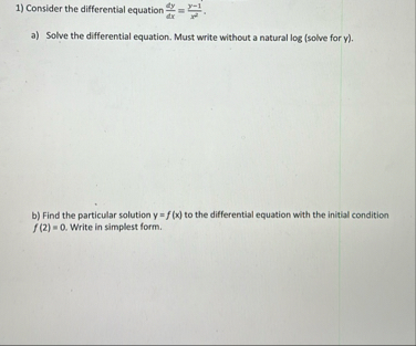 Consider the differential equation d y d x = y -