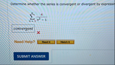 Determine whether the series is convergent or