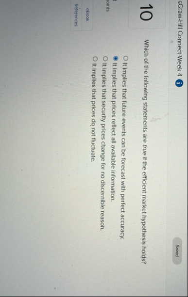 cGraw - Hill Connect - Week 4 ( i 1 0 Which of