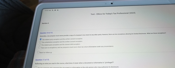 1 0 0 0 0 Test - Ethics for Today's Tax