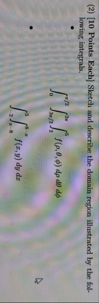 ( 2 ) [ 1 0 Points Each ] Sketch and describe the
