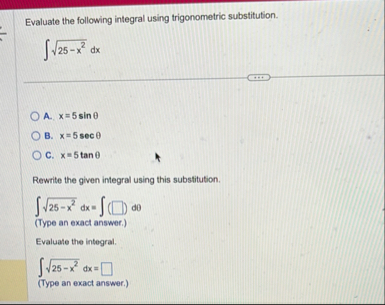Evaluate the following integral using