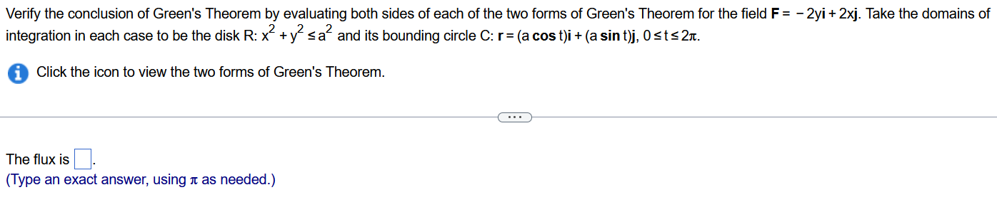 Verify the conclusion o f Green's Theorem b y
