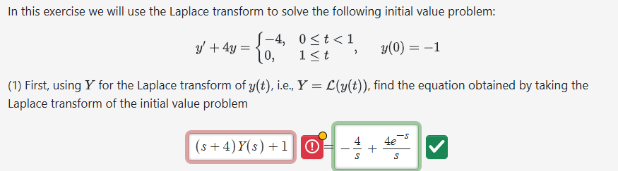 I n this exercise w e will use the Laplace