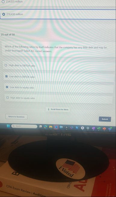 2 3 4 . 0 3 5 million 2 1 8 . 4 3 0 million 2 5