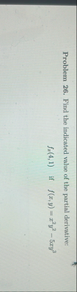 Problem 2 6 . Find the indicated value of the