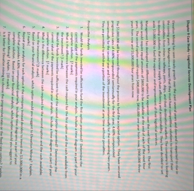 Chapter 9 Case Study - Leqiatical Services