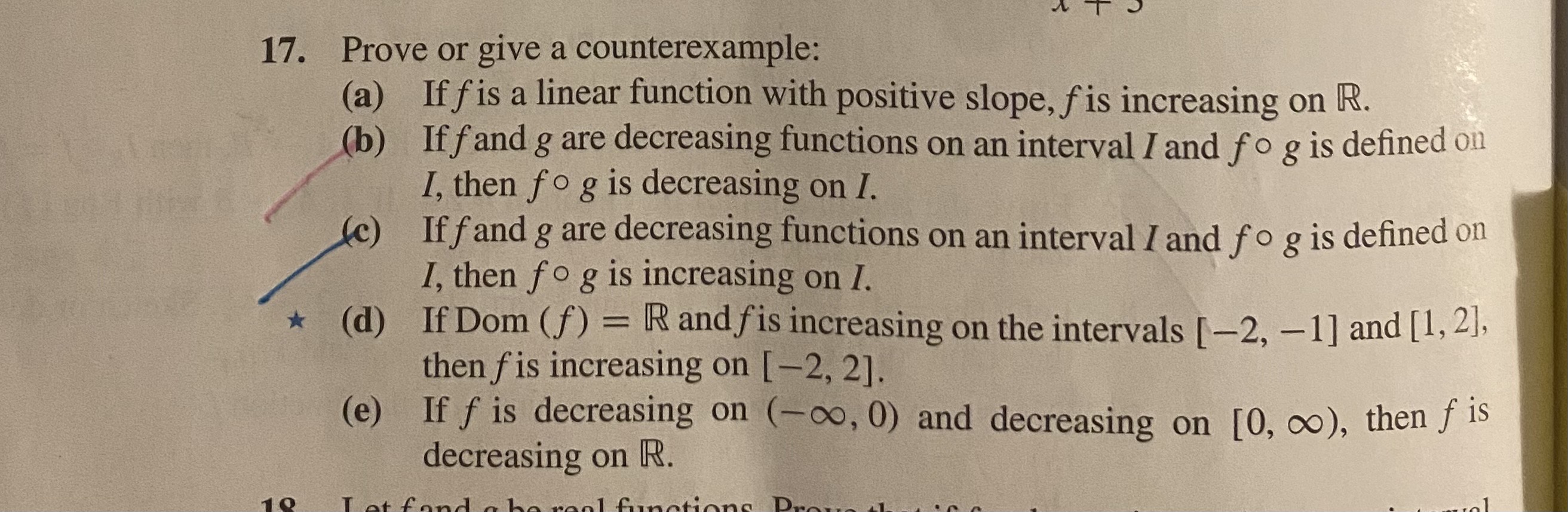Prove o r give a counterexample: ( a ) I f f i s