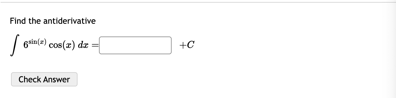 Find the antiderivative 6 s i n ( x ) c o s ( x )
