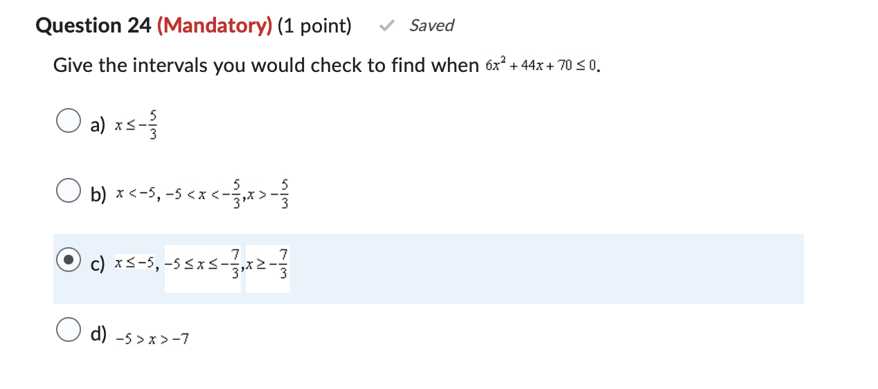 Question 2 4 ( M a n d a t o r y ) ( 1 point )