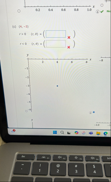 ( c ) ( 4 , - 3 ) - 8 - 2 . 0