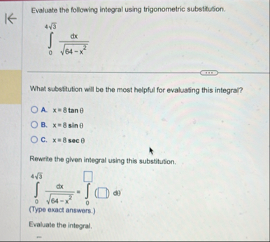 Evaluate the following integral using