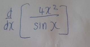 d d x [ 4 x 2 s i n x ]