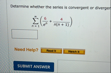 Determine whether the series is convergent or