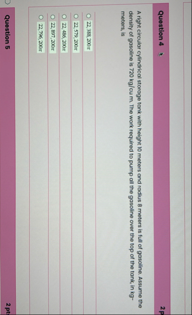 Question 4 A right circular cylindrical storage
