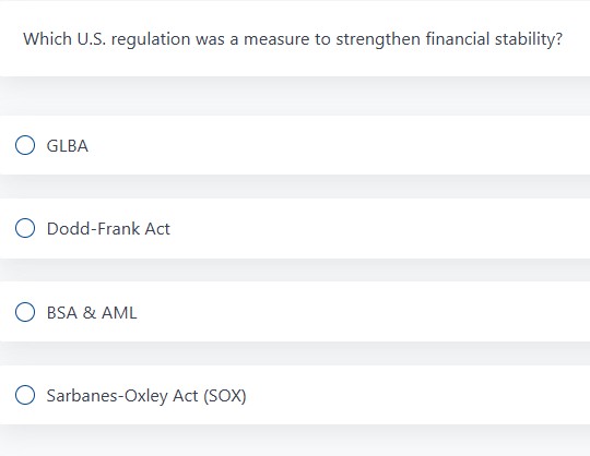 Which U . S . regulation was a measure to