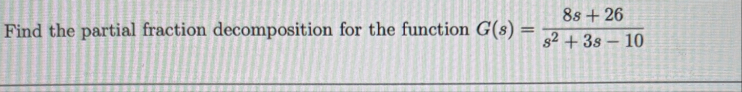 Find the partial fraction decomposition for the
