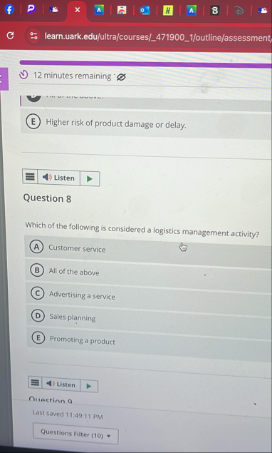 learn.uark.edu / ultra / courses / _ 4 7 1 9 0 0
