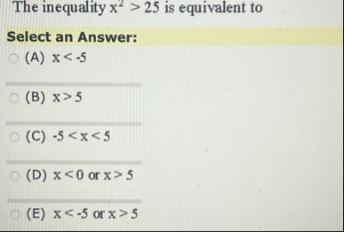 The inequality x 2  style=
