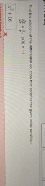Find the solution of the differential equation