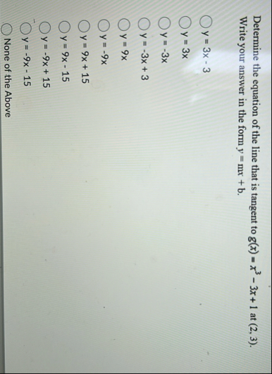 Determine the equation of the line that is