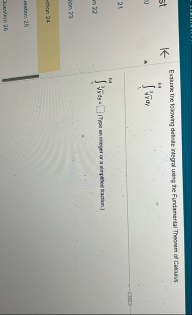 Evaluate the following definite integral using