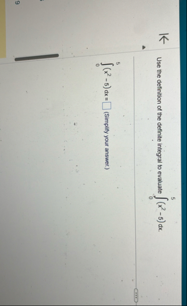 Use the definition of the definite integral to