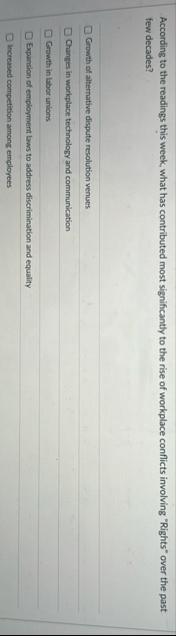 According to the readings this week, what has