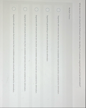 What declision nile should be followed when