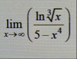 lim x ( l n x 3 5 - x 4 )