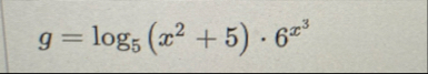 g = l o g 5 ( x 2 5 ) * 6 x 3