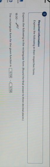 1 Required information Express the following in