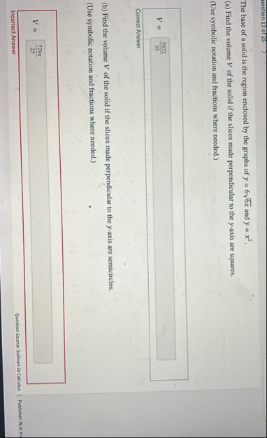 uestion 1 3 of 2 5 The base of a solid is the