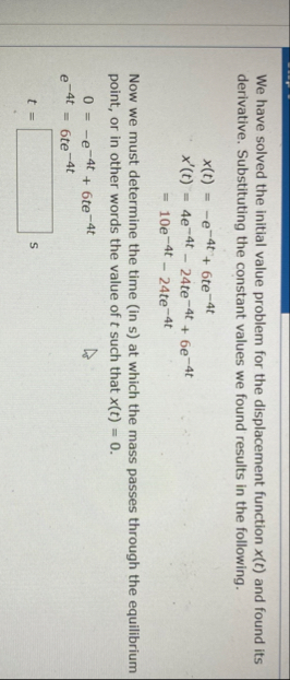 We have solved the initial value problem for the