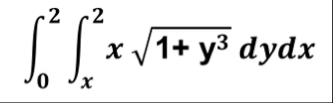 0 2 x 2 x 1 y 3 2 d y d x