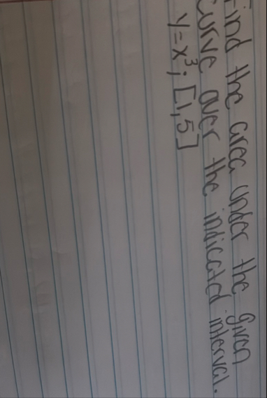 Find the area under the given wrye over the