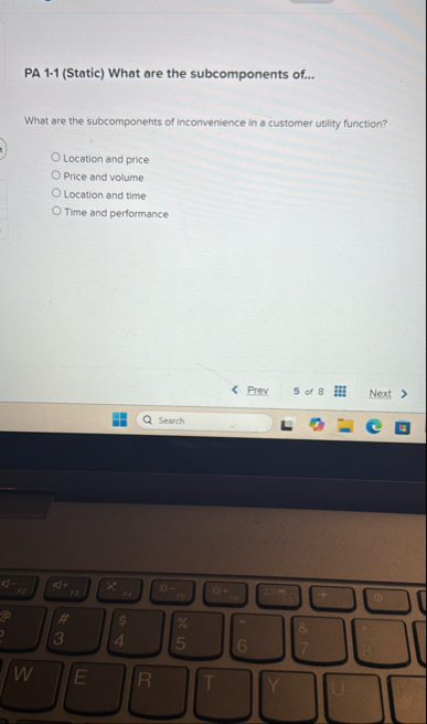 PA 1 - 1 ( Static ) What are the subcomponents of