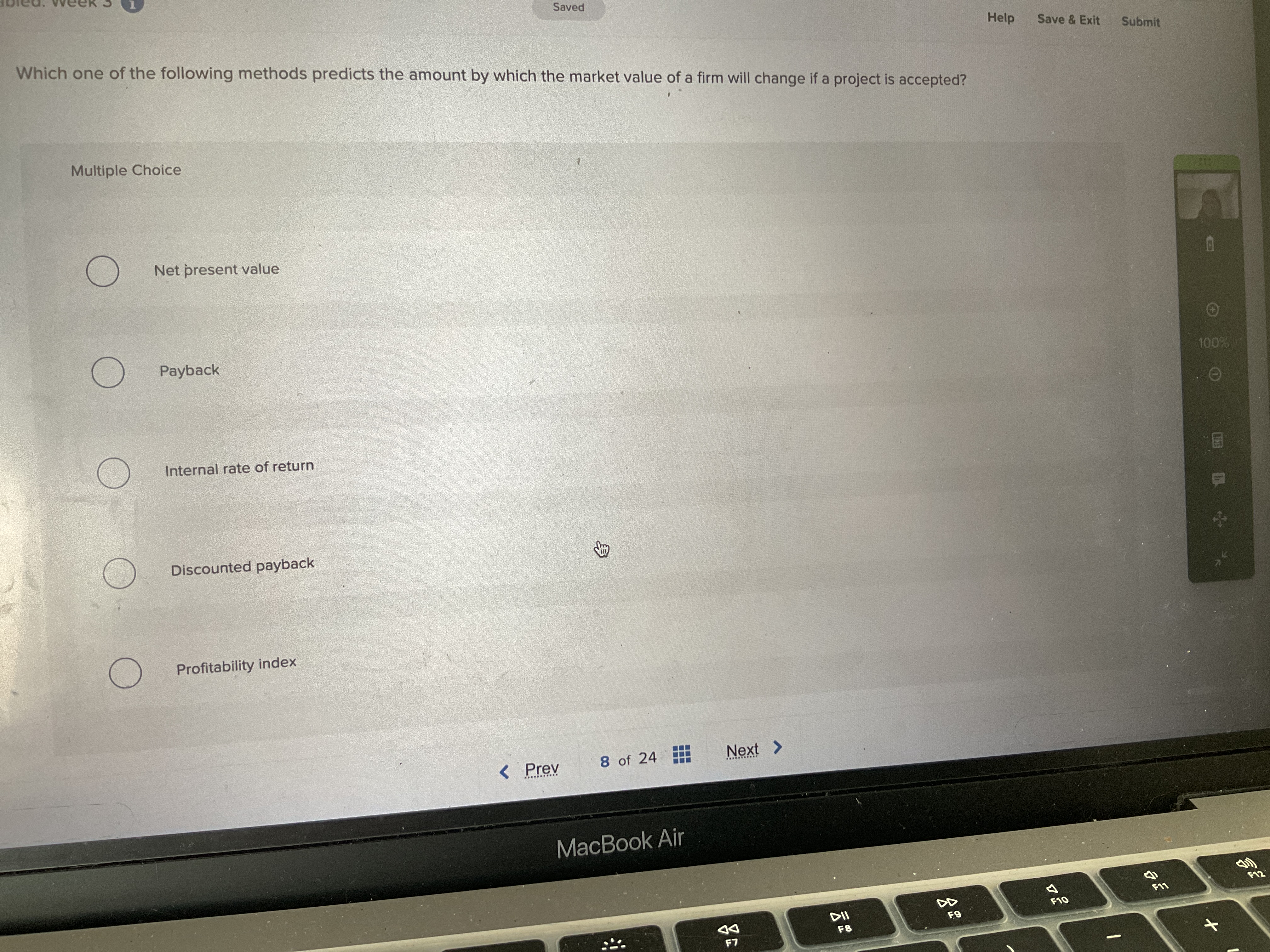 Saved Help Save \ & Exit Submit Which one of the