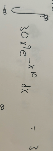 - 3 0 x 9 e - x 1 0 d x = 3