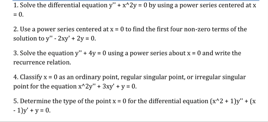 Solve the differential equation y ' ' x 2 y = 0