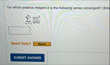 For which positive integers k is the following