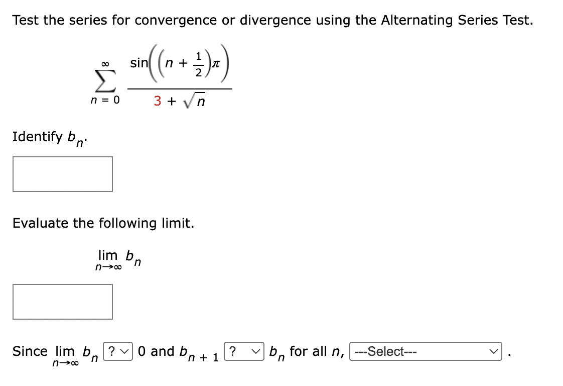Test the series for convergence o r divergence