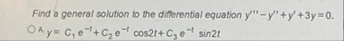 Find a general solution to the differential