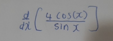 d d x [ 4 c o s ( x ) s i n x ]