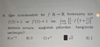 E er t revlenebilir bir f : R R fonksiyonu i in f