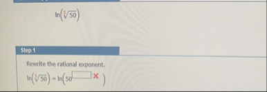 l n ( 5 0 5 ) Step 1 Rewrite the rational