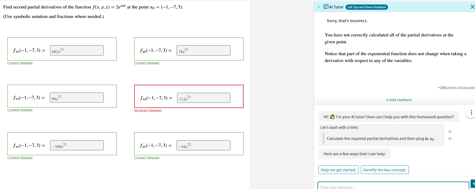 Find second partial derivatives o f the function