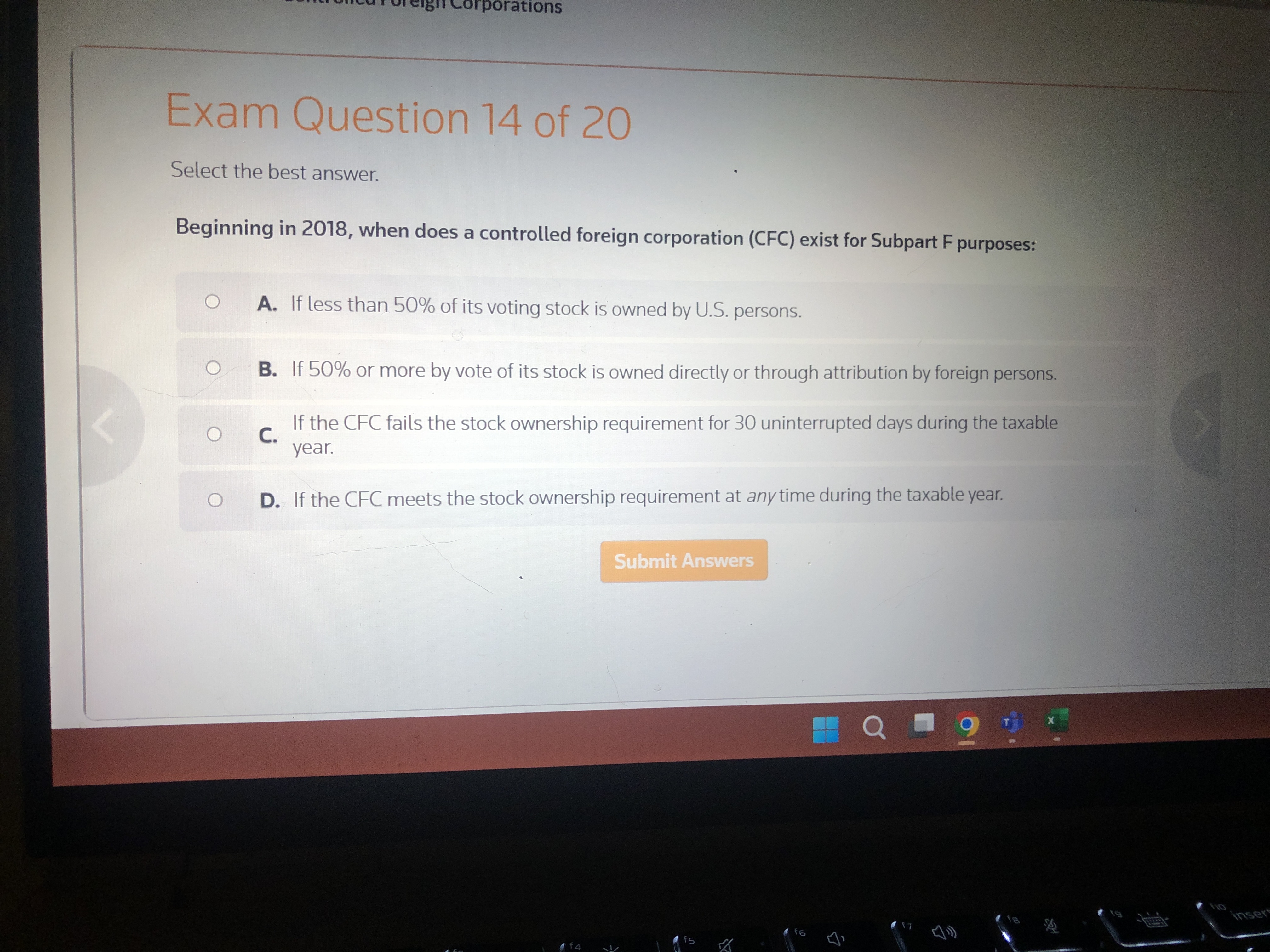 Select the best answer. Beginning in 2 0 1 8 ,