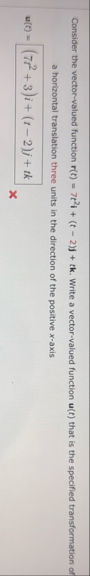 Consider the vector - valued function r ( t ) = 7