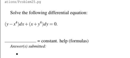 ation ( s ) / ( P ) roblem 2 5 . pg Solve the